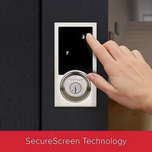 Load image into Gallery viewer, Kwikset 99190-004 Contemporary Premis Touchscreen Keyless Entry Smart Deadbolt Door Lock Works with Apple HomeKit Featuring SmartKey Security, Iron Black

