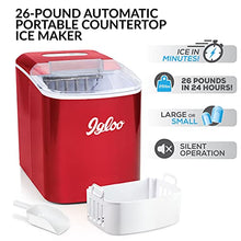 Load image into Gallery viewer, Igloo ICEB26RR Automatic Portable Electric Countertop Ice Maker Machine, 26 Pounds in 24 Hours, 9 Ice Cubes Ready in 7 minutes, With Ice Scoop and Basket, Perfect for Water Bottles, Mixed Drinks
