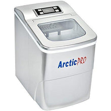 Load image into Gallery viewer, PORTABLE DIGITAL ICE MAKER MACHINE by Arctic-Pro with Ice Scoop, First Ice in 6-8 Minutes, 26 Pounds Daily, Great for Kitchens, Tailgating, Bars, Party, Small/Large Cubes, Silver, 11.5x8.7x12.5 Inch
