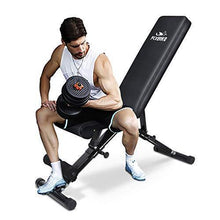 Load image into Gallery viewer, FLYBIRD Weight Bench, Adjustable Strength Training Bench for Full Body Workout with Fast Folding- 2021 Version
