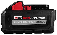 Load image into Gallery viewer, MILWAUKEE 48-11-1880 M18 REDLITHIUM HIGH OUTPUT 18v 8.0 Ah Lithium-Ion Battery Pack
