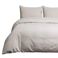 Load image into Gallery viewer, Bedsure Linen Duvet Cover King 55% Cotton 45% Linen Duvet Cover Set - 3 Pieces Comforter Cover Set (104 x 90 inchs,No Comforter Included)
