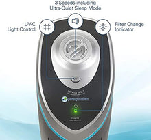 Load image into Gallery viewer, Germ Guardian True HEPA Filter Air Purifier with UV Light Sanitizer, Eliminates Germs, Filters Allergies, Pollen, Smoke, Dust Pet Dander, Mold Odors, Quiet 22 inch 4-in-1 Air Purifier for Home AC4825E
