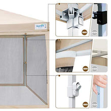 Load image into Gallery viewer, Quictent 10x10 Easy Pop up Canopy Tent Screened with Mosquito Netting Instant Gazebo Screen House Room Tent Waterproof, Roller Bag &amp; 4 Sand Bags Included(Tan)
