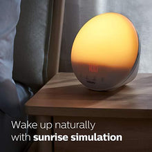 Load image into Gallery viewer, Philips SmartSleep Wake-up Light, Colored Sunrise and Sunset Simulation, 5 Natural Sounds, FM Radio &amp; Reading Lamp, Tap Snooze, HF3520/60
