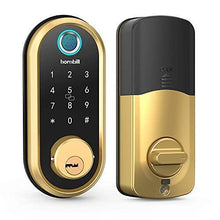 Load image into Gallery viewer, hornbill Smart Lock Deadbolt, Fingerprint Door Lock with Touchscreen Keypad, Bluetooth Electronic Keyless Entry Door Lock, Featuring Auto Lock, APP Control, Works with Alexa, Google Assistant
