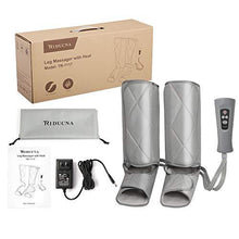 Load image into Gallery viewer, Leg Compression Massager Foot and Calf Massager Machine with Optional Heat 3 Modes 4 Intensities Handheld Controller for Feet, Legs, Calves Muscle Relaxation - Home and Office Use
