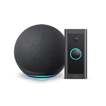 Load image into Gallery viewer, Ring Video Doorbell Wired bundle with Echo Dot (Gen 4) - Charcoal
