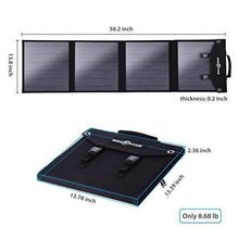 Load image into Gallery viewer, ROCKPALS SP002 Foldable 60W Solar Panel Charger for Suaoki/Jackery Explorer 240 / Webetop/Goal Zero Yeti/Paxcess Portable Power Station Generator and USB Devices, QC3.0 USB Ports
