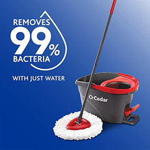 Load image into Gallery viewer, O-Cedar Easywring Microfiber Spin Mop &amp; Bucket Floor Cleaning System with 3 Extra Refills
