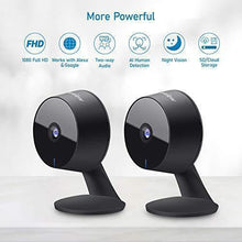 Load image into Gallery viewer, Laview Home Security Camera HD 1080P(2 Pack) AI Human Detection,Include 2 SD Cards,32GB Two-Way Audio,Night Vision,WiFi Indoor Surveillance for Baby/pet,Alexa and Google,Cloud Service (US Server)
