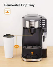 Load image into Gallery viewer, Sboly 6 In 1 Coffee Machine, Single Serve Coffee, Tea, Latte and Cappuccino Maker, Compatible With K-Cup Pods &amp; Ground Coffee, Compact Coffee Brewer with Dishwasher Safe Milk Frother
