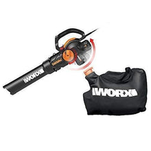 Load image into Gallery viewer, WORX WG512 Trivac 2.0 Electric 12-amp 3-in-1 Vacuum Blower/Mulcher/Vac, Black and Orange
