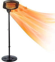 Load image into Gallery viewer, Electric Outdoor Patio Heater - 3 Power Levels Outdoor Heater for 650/1350W/2000W Infrared Carbon Tube Heater Overheat Protection &amp;Tip-Over Shut Off Home Freestanding Space Heater for Courtyard
