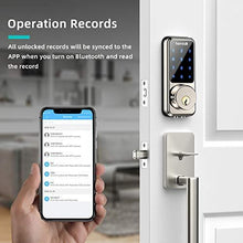 Load image into Gallery viewer, [2021 Newest] Smart Lock Keyless Entry Deadbolt Door Locks, Digital Electronic Bluetooth Deadbolt Door Lock with Keypad, Smart Locks Front Door Works with APP, Code and eKey Auto Lock for Homes Hotels
