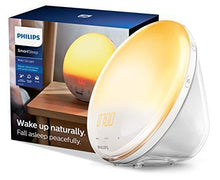 Load image into Gallery viewer, Philips SmartSleep Wake-up Light, Colored Sunrise and Sunset Simulation, 5 Natural Sounds, FM Radio &amp; Reading Lamp, Tap Snooze, HF3520/60
