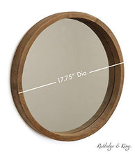 Load image into Gallery viewer, Rutledge &amp; King Riverside Wooden Mirror - Wood Wall Mirror - Rustic Round Mirror - Medium Decorative Circle Mirrors for Bathrooms, Living Rooms, and Bedrooms (2 Pack)
