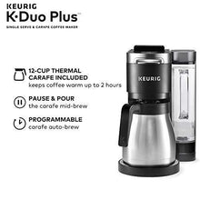 Load image into Gallery viewer, Keurig K-Duo Plus Coffee Maker, Single Serve and 12-Cup Carafe Drip Coffee Brewer, Compatible with K-Cup Pods and Ground Coffee, Black
