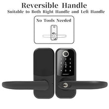 Load image into Gallery viewer, Smart Lock,SMONET Fingerprint Door Lock with Reversible Handle,Keyless Entry Bluetooth Lock ,Free APP,IC Card,Anti-peep Code,Work with Alexa (Need Extra Gateway),Smart Lever for Home,Office
