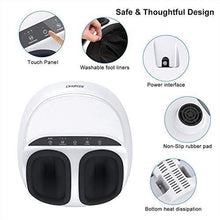 Load image into Gallery viewer, RENPHO Foot Massager Machine with Heat,Fathers Day Gifts,Shiatsu Deep Kneading, Multi-Level Settings, Delivers Relief for Tired Muscles and Plantar Fasciitis, Fits Feet Up to Men Size 12
