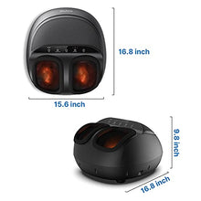 Load image into Gallery viewer, RENPHO Foot Massager Machine with Heat and Remote, Fathers Day Gifts, Shiatsu Deep Kneading, Delivers Relief for Tired Muscles and Plantar Fasciitis, Fits feet up to Men Size 12-Black
