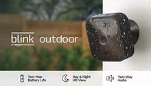 Load image into Gallery viewer, Blink Outdoor - wireless, weather-resistant HD security camera, two-year battery life, motion detection, set up in minutes – 2 camera kit
