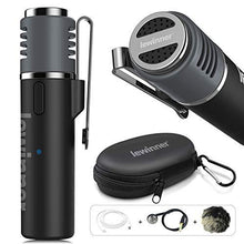 Load image into Gallery viewer, Lewinner Wireless Lavalier Microphone Bluetooth 48KHz Lapel Clip-on Mic for iPhone Android iPad for Recording Video Vlogger Content Creator Interviewer - Noise Reduction/Auto Transcription/Auto Sync

