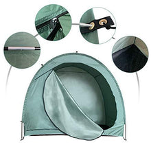 Load image into Gallery viewer, H&amp;ZT Bike Cover Storage Tent Tricycle Cover Storage Shed Tent Durable Polyester Waterproof Anti-Dust Portable Foldable Bike Tent (78 x 63 x 33 inches)
