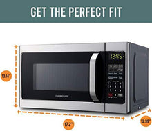 Load image into Gallery viewer, Farberware Classic FMO07AHTBKJ 0.7 Cu. Ft. 700-Watt Microwave Oven with LED Lighting, Brushed Stainless Steel
