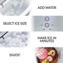 Load image into Gallery viewer, Igloo ICEB33SL Large-Capacity Automatic Portable Electric Countertop Ice Maker Machine, 33 Pounds in 24 Hours, 9 Ice Cubes Ready in 7 minutes, With Ice Scoop and Basket, Perfect for Water Bottles
