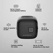 Load image into Gallery viewer, CINEMOOD 360 - Smart wi-fi Cube Projector with Streaming Services, 360° Videos, Games, Kids Entertainment. 120 inch Picture, 5-Hour Video Playtime. Neat Portable Projector for Family Entertainment.
