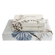Load image into Gallery viewer, Swanson Beddings Daisy Silhouette Reversible Floral Print 5-Piece 100% Cotton Bedding Set: Duvet Cover, Two Pillowcases and Two Pillow Shams (Oversized King)
