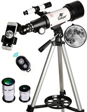 Load image into Gallery viewer, Gskyer Telescope, 70mm Aperture 400mm AZ Mount Astronomical Refracting Telescope for Kids Beginners - Travel Telescope with Carry Bag, Phone Adapter and Wireless Remote
