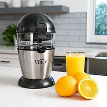 Load image into Gallery viewer, Vinci Hands-Free Electric Citrus Juicer | 1-Button Easy Press Lemon Lime Orange Grapefruit Juice Squeezer Easy to Clean Juicer Machine, Black/Stainless Steel
