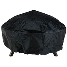 Load image into Gallery viewer, Sunnydaze Crossweave Outdoor Fire Pit - 36 Inch Large Bonfire Wood Burning Patio &amp; Backyard Firepit for Outside with Spark Screen, Poker, and Round Fireplace Cover, Black
