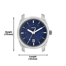 Load image into Gallery viewer, Fossil Men's Machine 3H Quartz Stainless Three-Hand Watch, Color: Silver, Blue Dial (Model: FS5340IE)
