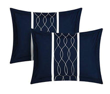 Load image into Gallery viewer, Chic Home Dinah 24 Piece Bed in a Bag Comforter Set, King, Blue
