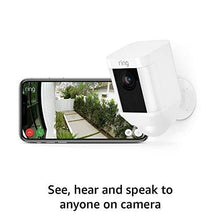 Load image into Gallery viewer, Ring Spotlight Cam Battery HD Security Camera with Built Two-Way Talk and a Siren Alarm, White, Works with Alexa
