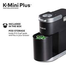 Load image into Gallery viewer, Keurig K-Mini Plus Coffee Maker, Single Serve K-Cup Pod Coffee Brewer, Comes With 6 to 12 Oz. Brew Size, K-Cup Pod Storage, and Travel Mug Friendly, Black
