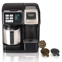 Load image into Gallery viewer, Hamilton Beach FlexBrew Thermal Coffee Maker, Single Serve &amp; Full Pot, Compatible with K-Cup Pods or Grounds, Programmable, Black and Stainless (49966)
