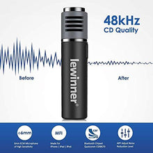 Load image into Gallery viewer, Lewinner Wireless Lavalier Microphone Bluetooth 48KHz Lapel Clip-on Mic for iPhone Android iPad for Recording Video Vlogger Content Creator Interviewer - Noise Reduction/Auto Transcription/Auto Sync

