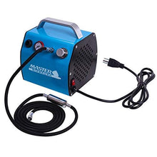 Load image into Gallery viewer, Master Airbrush Model TC-77, Super Quiet High Performance Airbrush Compressor with a 6 Inch Braided Hose with Mini-Inline Moisture Filter
