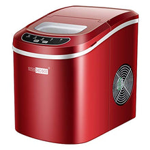 Load image into Gallery viewer, VIVOHOME Electric Portable Compact Countertop Automatic Ice Cube Maker Machine 26lbs/day Red
