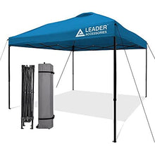 Load image into Gallery viewer, Leader Accessories Pop Up Canopy Tent 10'x10' Canopy Instant Canopy Shelter Straight Leg Including Wheeled Carry Bag, Blue
