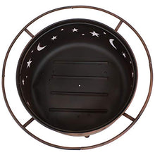 Load image into Gallery viewer, Sunnydaze Cosmic Outdoor Fire Pit - 30 Inch Round Bonfire Wood Burning Patio &amp; Backyard Firepit for Outside with Cooking BBQ Grill Grate, Spark Screen, and Fireplace Poker, Celestial Design
