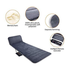 Load image into Gallery viewer, SNAILAX Memory Foam Massage Mat with Heat, 6 Therapy Heating pad,10 Vibration Motors Massage Mattress Pad, Full Body Massager Cushion Relieve Neck, Back, Waist, Legs
