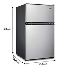Load image into Gallery viewer, Midea 3.1 Cu. Ft. Compact Refrigerator, WHD-113FSS1 - Stainless Steel
