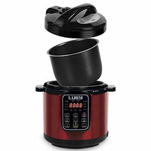 Load image into Gallery viewer, Luby Electric Pressure Cooker 6 Qt,17 Smart Programmable,Slow Cooker Yogurt Maker Rice Cooker Saute Steamer Egg Cooker Sous Vide Warmer,Red (GT606)
