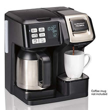 Load image into Gallery viewer, Hamilton Beach FlexBrew Thermal Coffee Maker, Single Serve &amp; Full Pot, Compatible with K-Cup Pods or Grounds, Programmable, Black and Stainless (49966)
