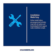 Load image into Gallery viewer, Chamberlain C450 Smart Garage Door Opener - myQ Smartphone Controlled - Ultra Quiet Durable Chain Drive with MED Lifting Power, Wireless Keypad Included, Gray

